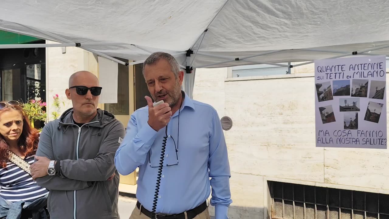 L'INIZIATIVA NO 5G ELETTROSMOG, A MILANO - Intervento di un cittadino milanese