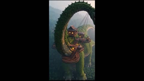 Brachiosaurus Village Living
