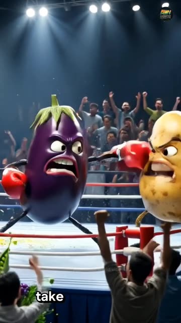 🥔 Potato vs 🍆 Eggplant – Relaxing ASMR Veggie Fight! 🥊✨|ASMR#shorts#asmr#animation#oddlysatisfying