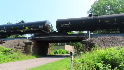 Norfolk Southern Tanker train going through Bedford, Ohio on August 3, 2025