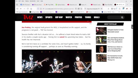 KISS Guitarist Ace Frehley On Life Support With Brain Bleed