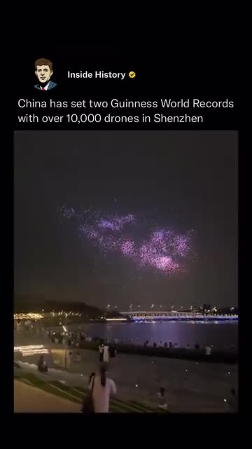 China has set two Guinness World Records with over 10,000 drones in Shenzhen - When the holograms in the form of aliens arrive, you'll know exactly how to do it