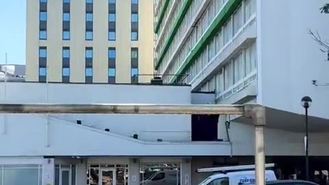 Holiday Inn, Wembley, London. Migrants receive private NHS on site doctors