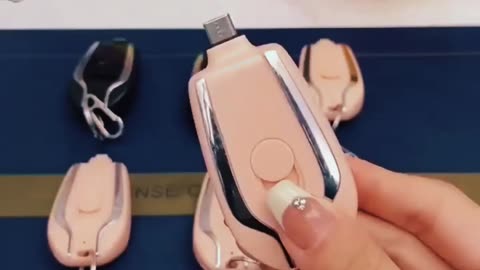 Mini Keychain Power Bank 🔋 for iPhone & Android!