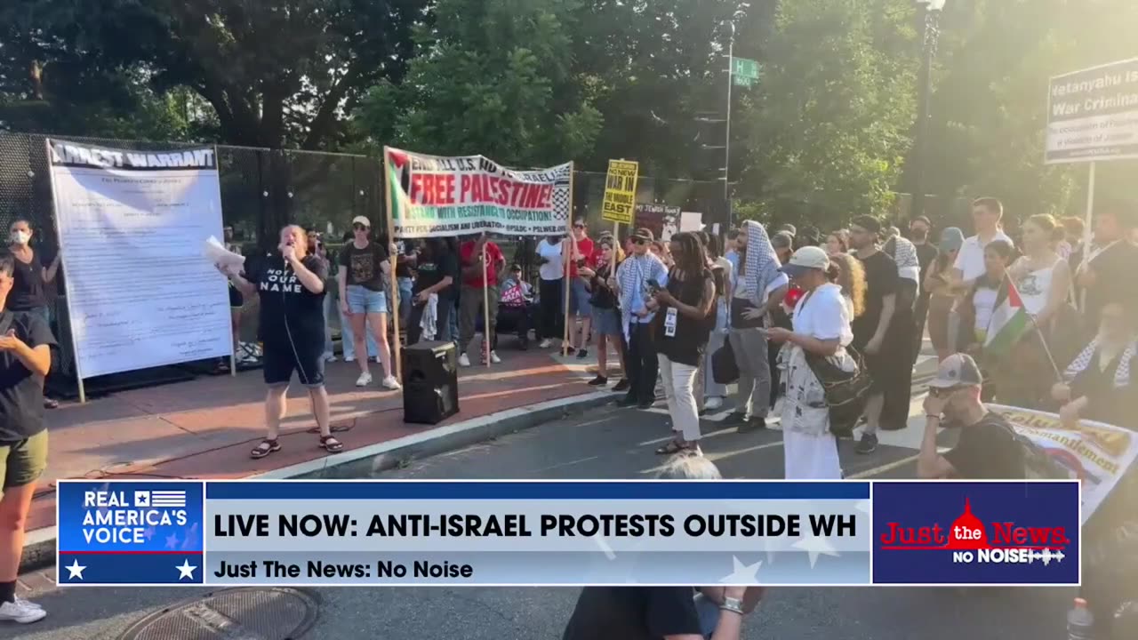 ANTI-ISRAEL PROTESTS OUTSIDE THE WHITE HOUSE