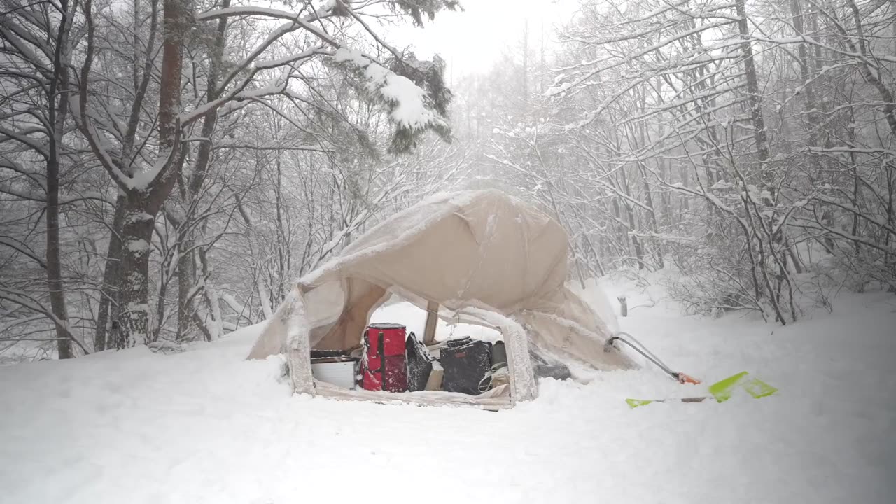 33 DAY SOLO OVERNIGHT CAMPING IN THE RAIN FOREST - RELAXING IN THE TENT WITH THE SATISFYING SOUND