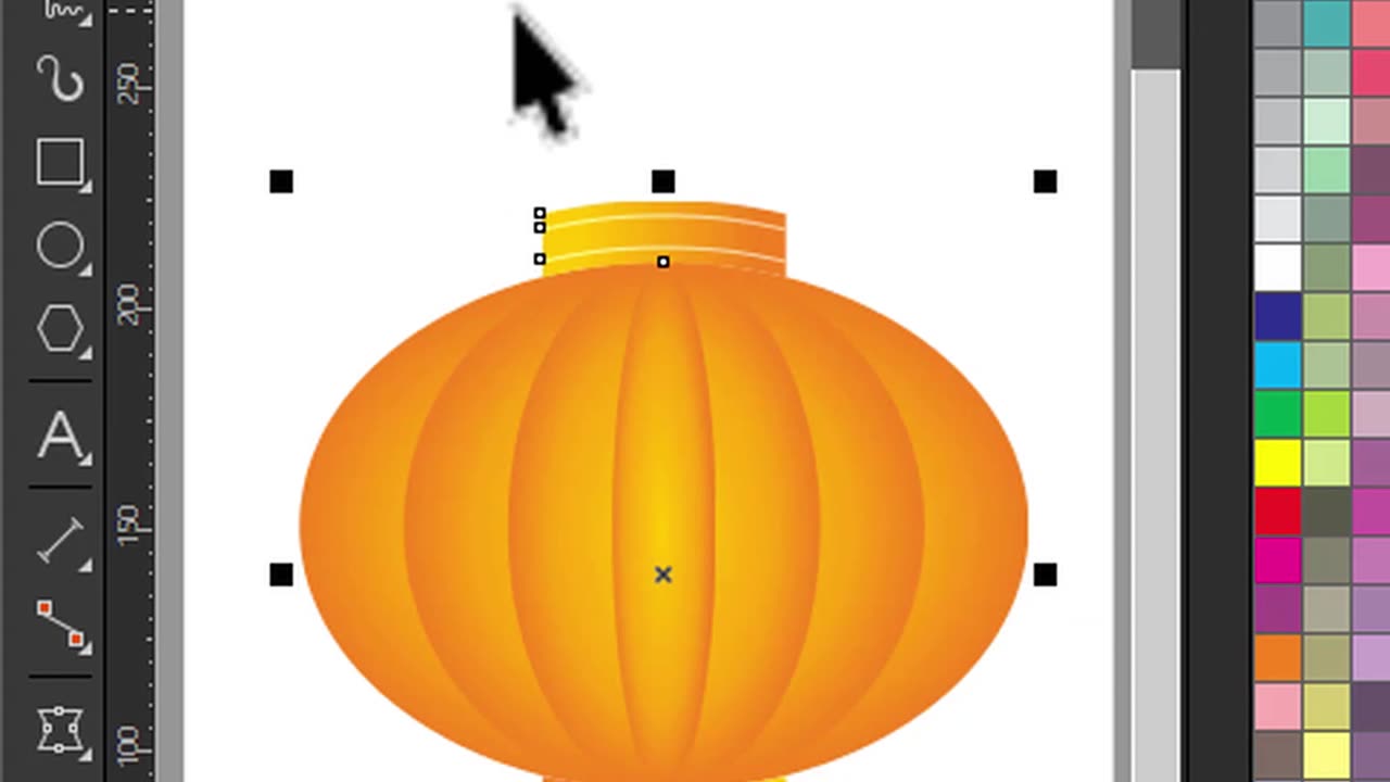 How to draw a simple lantern using the blend tool in coreldraw