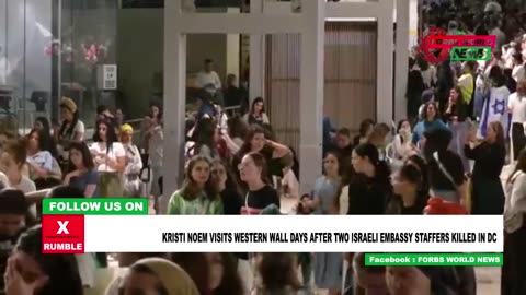 DHS secretary Noem, visits western wall, days after 2 Israelis killed