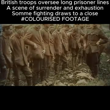 German prisoners marched by British troops after the Battle of Ancre 1916