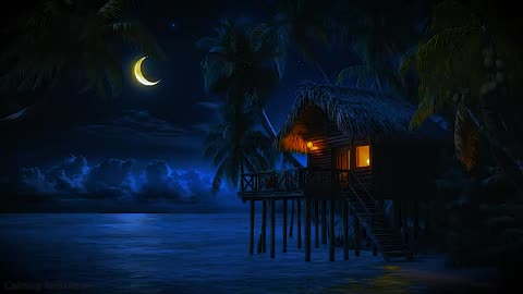 Peaceful Sleep on a Quiet Night Beach