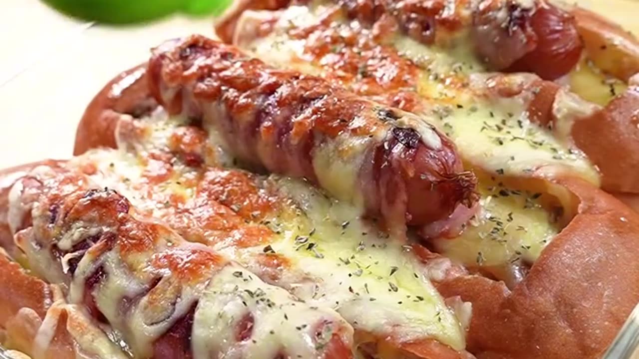 Making hot dog wrapped with beacon
