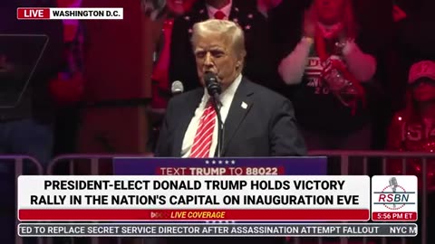 JANUARY 19 2025 President Donald J. Trump Holds Inauguration Eve Rally in Washington D.C.