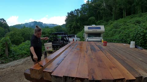 Flock it Farm: Preserving the wood using oil