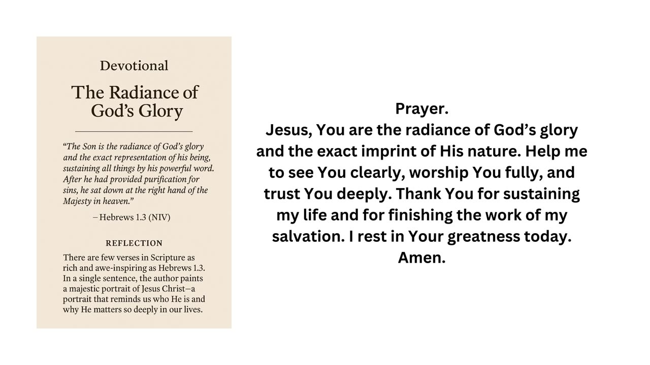 The Radiance of God's Glory