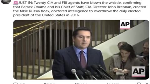 CIA and FBI agents confirm Barack Obama and CIA Director John Brennan created the Russia hoax
