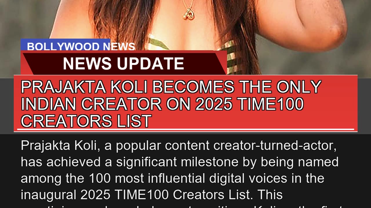 Prajakta Koli Becomes the Only Indian Creator on