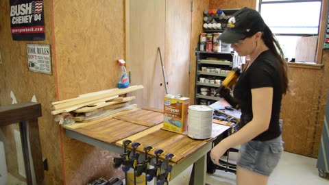 April Wilkerson transforms a simple 2x4 and old shutters into a surprising DIY project.