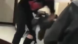 Black attacks woman