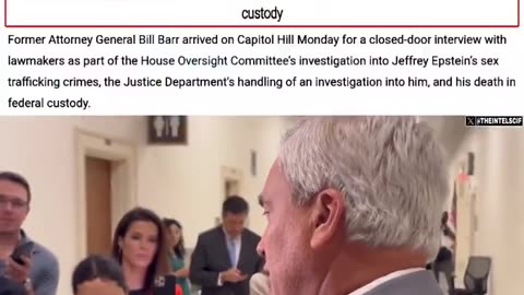 Former AG Bill Barr arrives on Capitol Hill