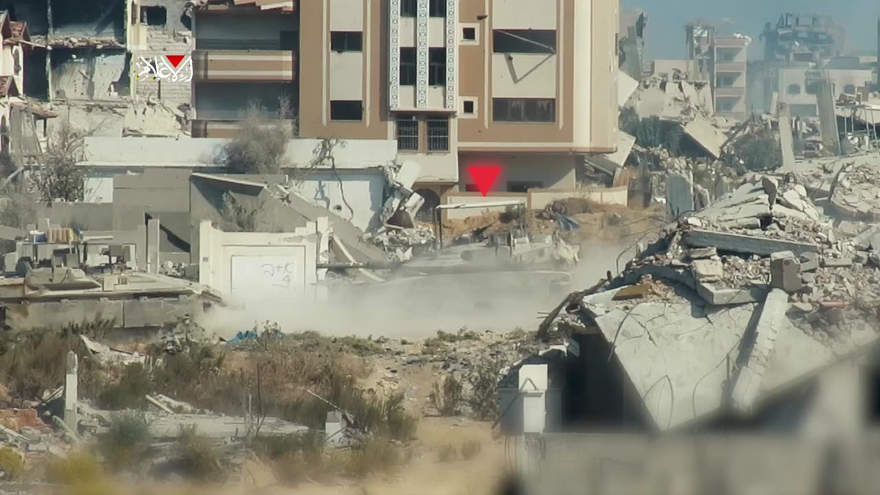 A Zionist “Merkvah” tank was targeted in the northwest of Gaza City