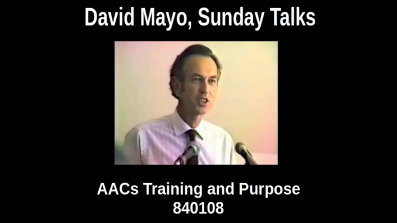 David Mayo, AACs Training and Purpose