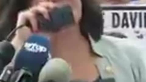 Rep. Jayapal lies on stage