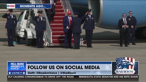 PRESIDENT TRUMP AT HEADED TO WHITE HOUSE