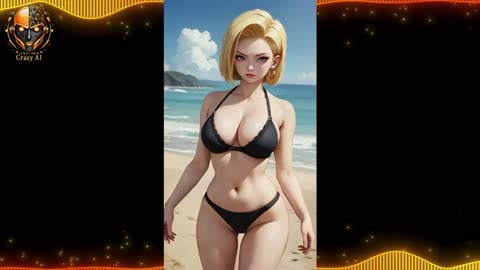 Dragon Ball Z women dancing sensually on the beach!!