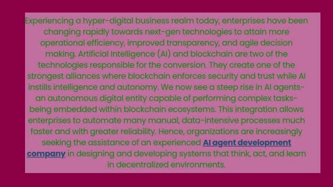 How Enterprises Are Using AI Agents in Blockchain-Based Automation