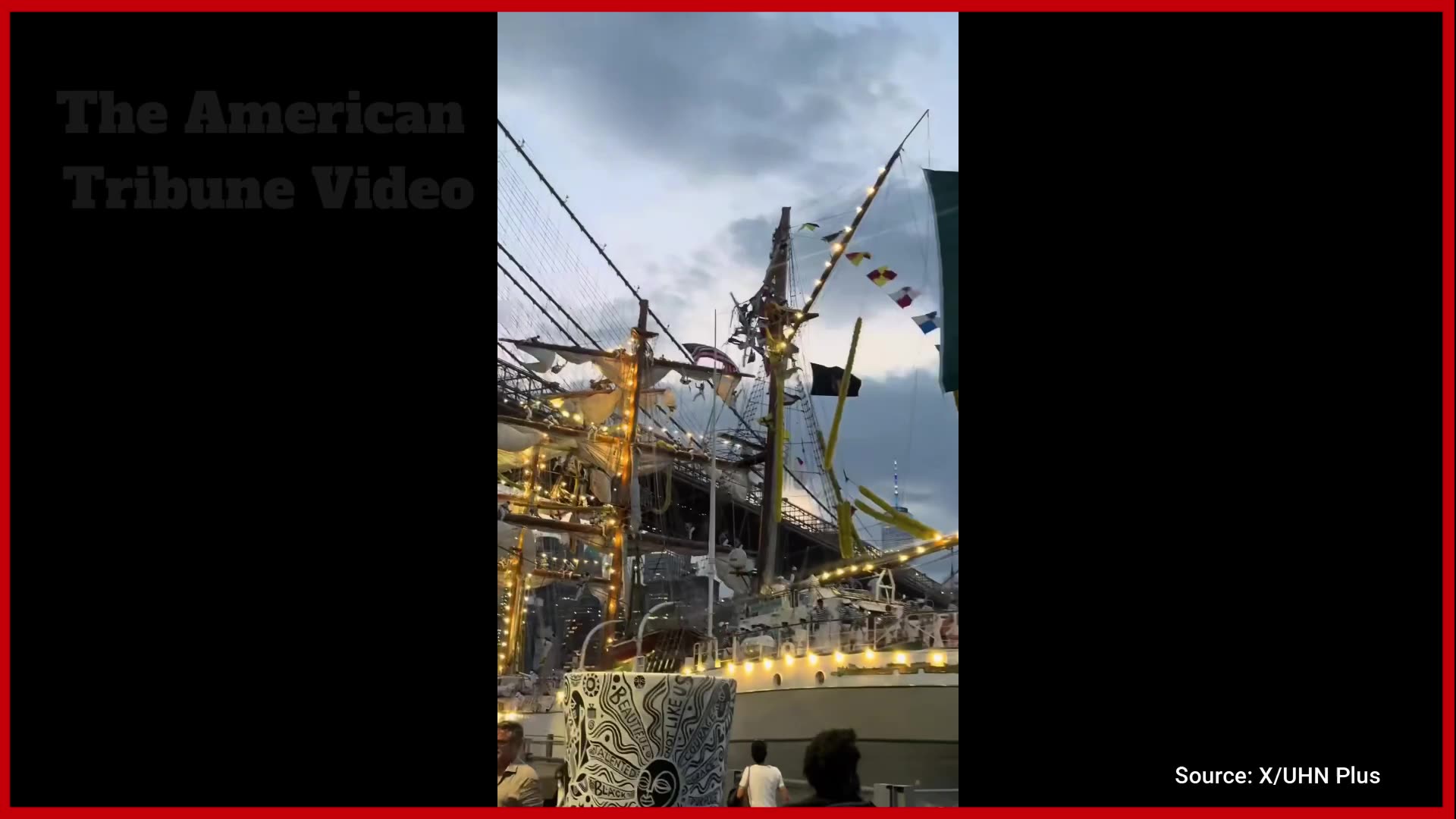 Just In: Mexican Navy Crashes Ship into Brooklyn Bridge, Causes Over a Dozen Casualties