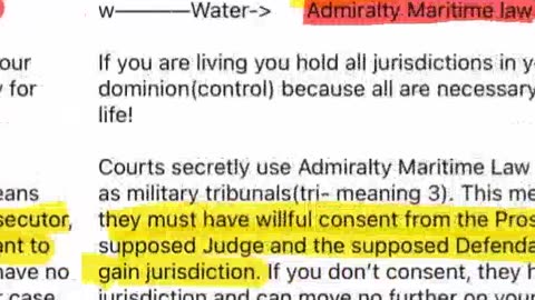 DO YOU KNOW WHAT LAW STANDS FOR? LAND, AIR, WATER (ADMIRALTY MARITIME LAW)