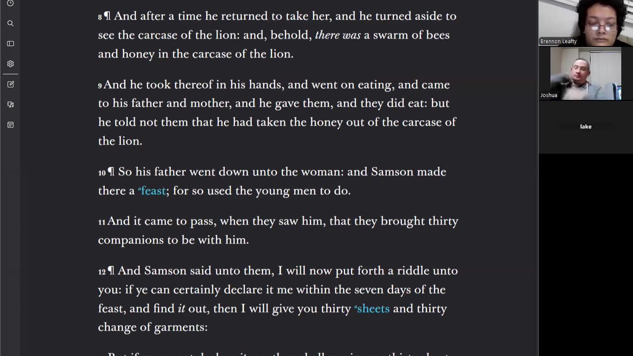 Scripture Study 2026-01-10 Samson, Lion, Honey a prophecy of Yeshua & Torah