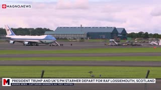 🇺🇸|🇬🇧 President Donald Trump and UK's PM Keir Starmer Depart for RAF Lossiemouth, Scotland [LIVE]