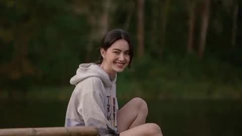 Sweet girl by the river