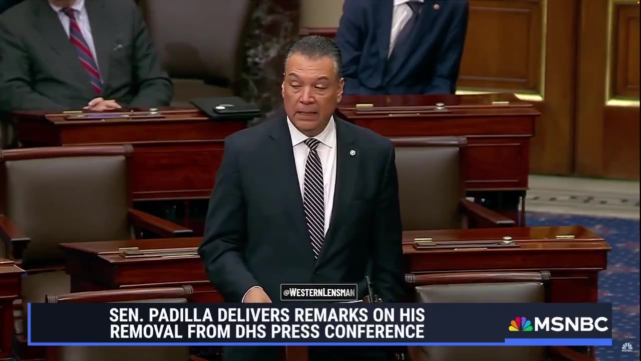 Alex Padilla tries to summon tears over his publicity stunt at DHS presser