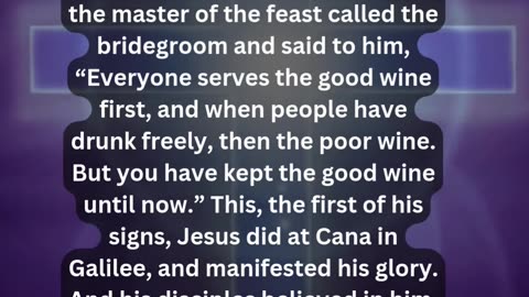 Journey of faith and spiritual growth John 2:9-11 Daily Bible Verse