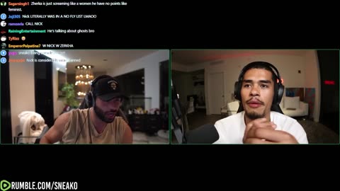 SNEAKO Debates Zherka; Nick Fuentes VS Tate