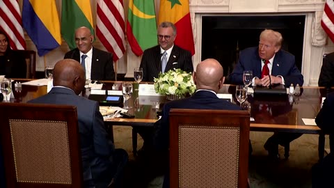 Trump praises Liberia leader's English, urges Mauritania leader to speed up