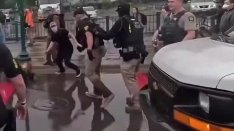 Protester blocking law enforcement gets SLAMMED.. This is how it’s done! 👏👏