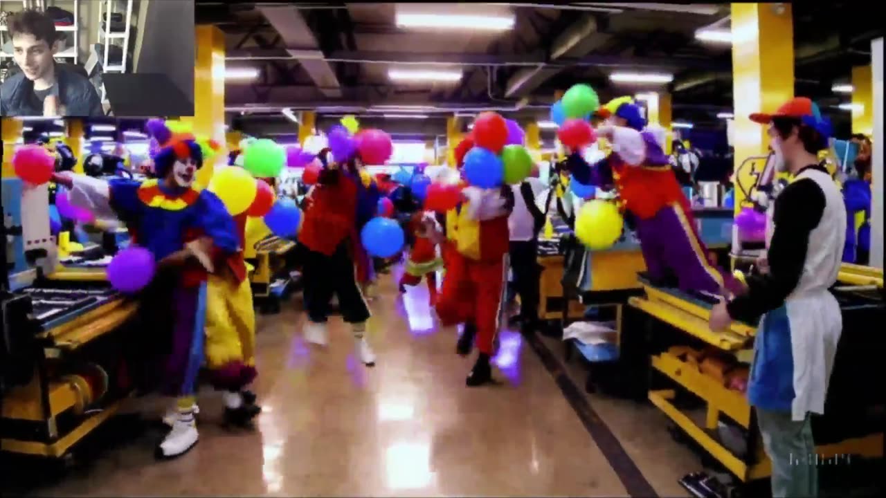 Outtake #3,011 Of The Clowns Roam Around A Factory Fake Funny Parody Video