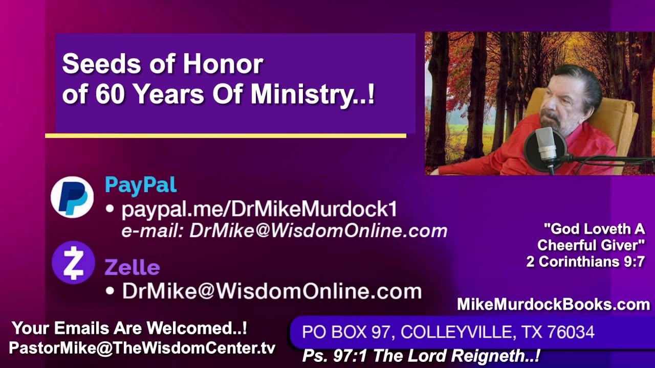 Fri Oct. 31 - Love Day With Mike Murdock..!!