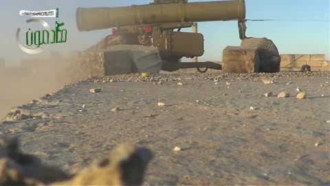 Syrian War in E. Hama, 2x Konkurs vs fixed position + T-62, 2x hit 2013.08.25