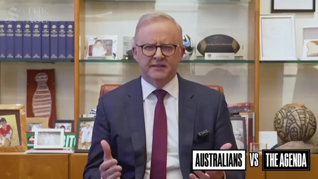 Albo makes a promo video for the u16 social media ban
