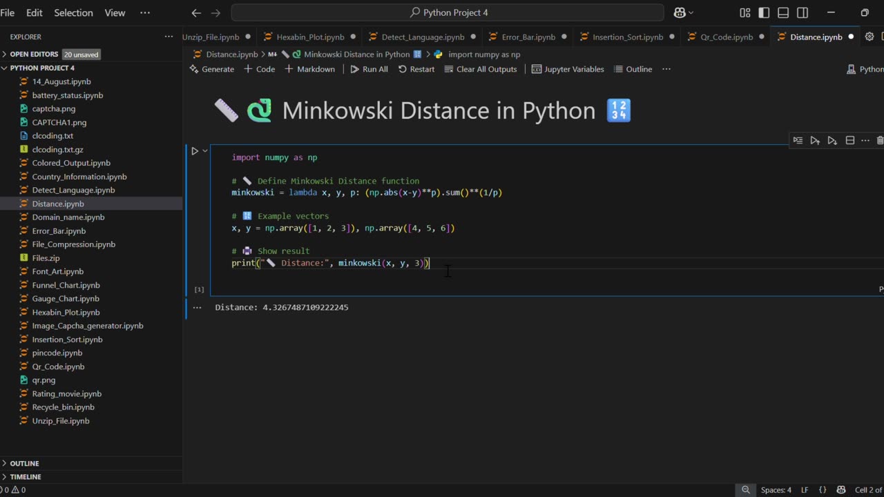 How to Calculate Minkowski Distance with NumPy