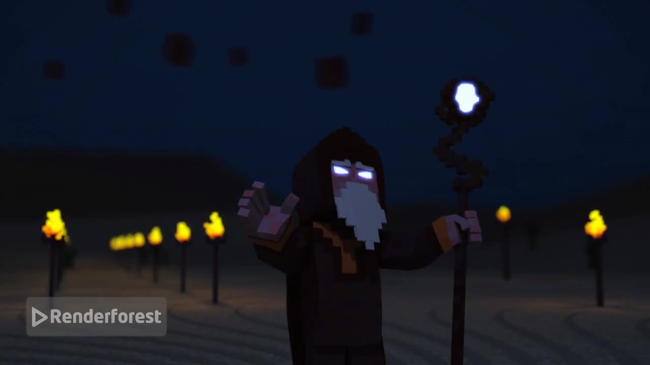 Magical World in Minecraft Style