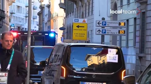 JD Vance went to meet Meloni in a 40 car motorcade full of Suburbans