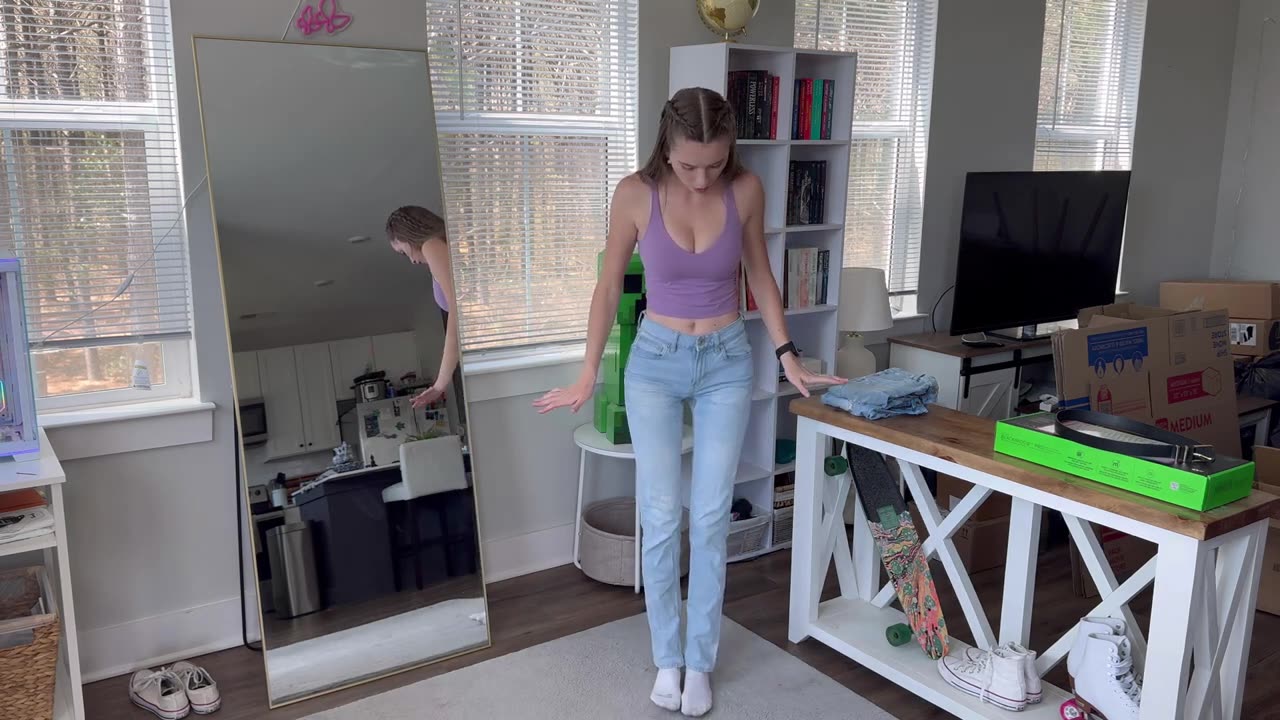 Jeans Try on Haul | American Eagle Jeans [4k]