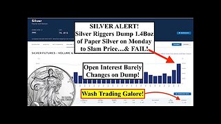 BIX WEIR | SILVER ALERT! Riggers Dump 1.4Boz Paper COMEX Silver! Massive "Wash Trade!" Buyers Happy!
