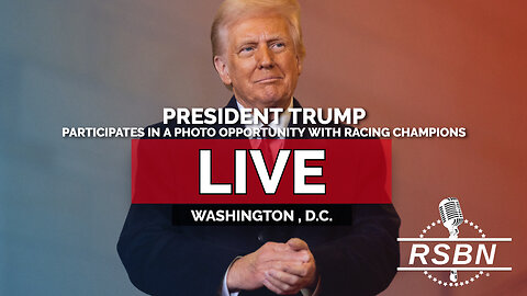 LIVE REPLAY: President Trump Participates in a Photo Opportunity with Racing Champions - 4/9/25