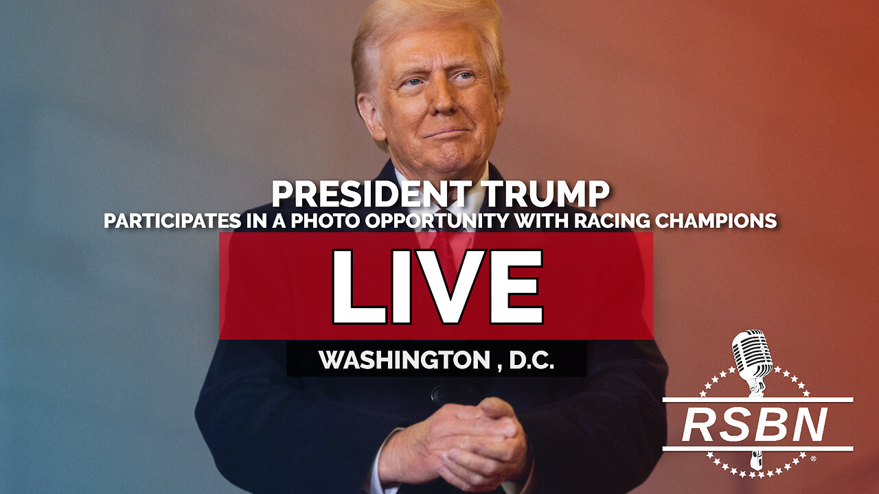 LIVE REPLAY: President Trump Participates in a Photo Opportunity with Racing Champions - 4/9/25